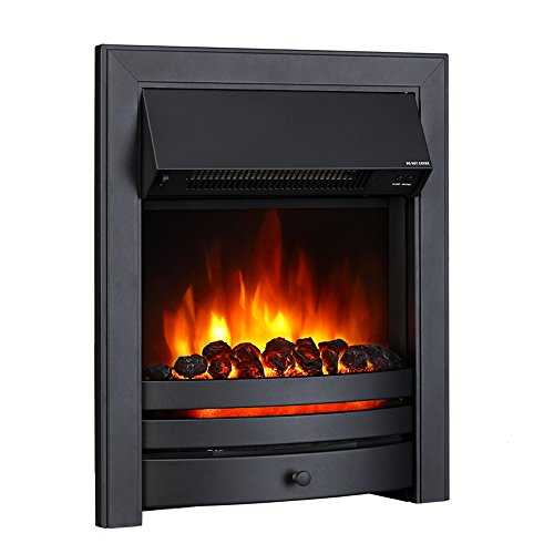 Endeavour Fires Roxby Inset Electric Fire, Black Trim and Fret, 220/240Vac 1&2kW, 7 day Programmable Remote control