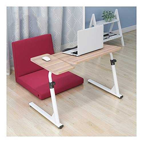 XJL Folding Dining Table Mobile Laptop Desk, Adjustable Height Laptop Table, Can Be Used In The Bedroom, Living Room, Two Styles (Color : Antique oak, Size : Style B)