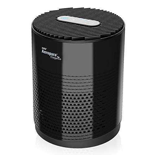 ANSIO Air Purifier for Home with True HEPA Activated Carbon Filter,Portable Air purifier for Bedroom, Air Cleaner for Dust, Smokers, Pollen, Pets, Dander, Cooking, Allergy -Black