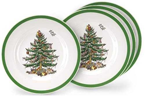 Portmeirion Home & Gifts Dinner Plates Set of 4, Ceramic, Multi-Colour, 27 x 27 x 3 cm