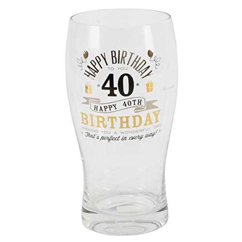 Widdop Signography 40th Birthday Pint Glass (G32340)