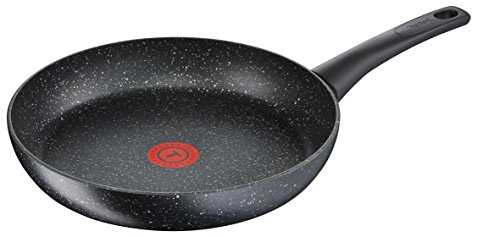 TEFAL C63406 Authentic Frying pan 28 cm Durable Non-Stick Coating for Gentle, Fat-Free Frying, Suitable for Induction cookers, Attractive Stone Effect, thermospot Temperature Display