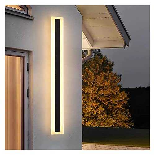 YANJ Wall lamp Waterproof Outdoor Wall lamp LED Long Wall lamp IP65 Aluminum Light Garden Villa Porch Sconce Light 220V Sconce Luminaire (Emitting Color : Cold, Wattage : 60CM 19W) (80cm 24w Cold