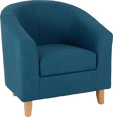 Seconique Tub Chair, Petrol Blue Fabric, W 76cm x D 70cm x H 75cm