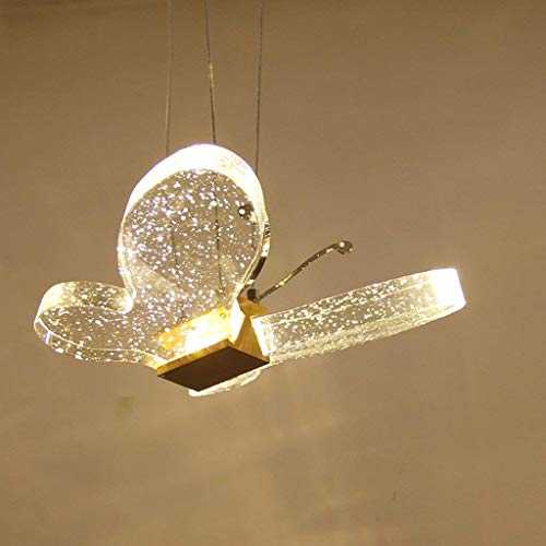 Durable Chandeliers Modern Crystal Butterfly Shape Pandent Light,Romantic LED Ceiling Lamp for Dinner Room Living Room,36W Pendant Lighting (Color : 3 Light Natural Light),Colour:1 Light Natural Light