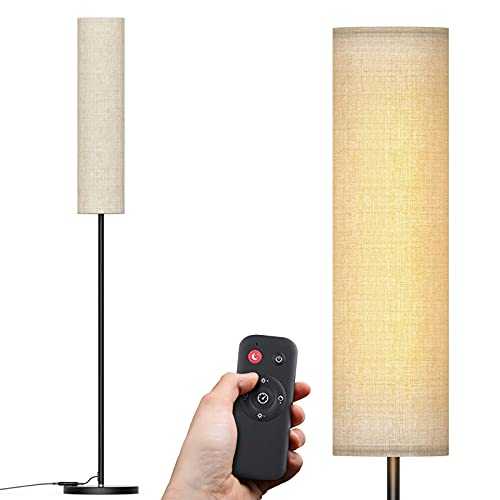 Floor Lamp, 12W LED Floor Lamp for Bedroom with 4 Color Temperatures & Night Light Mode, Remote Control Standing Lamp with Timer, Stepless Dimming Reading Light Floor Lamps for Living Room, Office.