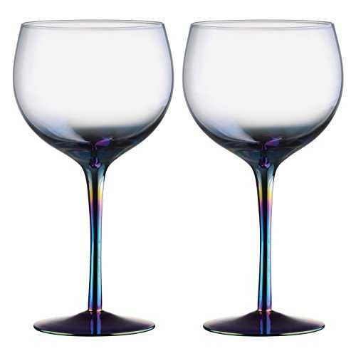Artland Mirage Lustre Iridescent Balloon Gin Copa Cocktail Glass Glasses Set of 2 70cl