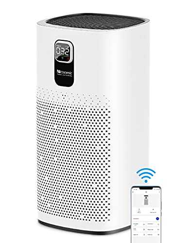 Proscenic A9 Air Purifier, for Home 90m² with H13 True HEPA Filter, CADR 460m³/h, Timer, Auto Mode, Sleep Mode, PM2.5 Display, Filter Change Reminder, Air Filter for Allergies, Dust, Pollen, Pet