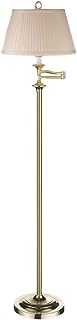 Wentworth Traditional Polished Brass Swing Arm Floor Lamp