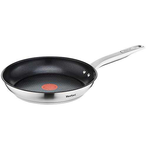 Tefal E82604 Hero Stainless Steel Frying Pan Non-Stick Coating Suitable for Induction Cookers 24 cm