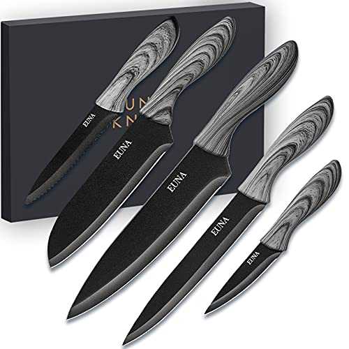 5 PCS Kitchen Knife Boxed Set Japanese Knives for Cooking - Chef, Santoku, Paring, Slice, Utility - High Carbon Stainless Steel Ultra Sharp Blad & Ergonomic Handle, with Sheath and Gift Box