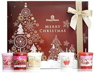 Honeyfrost Christmas Scented Candles Gift Set with 9 x Candles Perfect for Christmas. Scented Candles Make Ultimate Gifts for Women, Great Gifts for Her for Women (Honeyfrost)