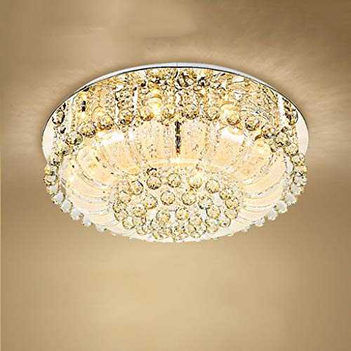 Durable Ceiling Lights Round Luxurious LED Crystal Ceiling Light, Modern Simple Decorative Ceiling Lighting, Bedroom Study Living Room Ceiling Lamp - with Remote Ceiling Lights (Size : 60cm/24in),Colo