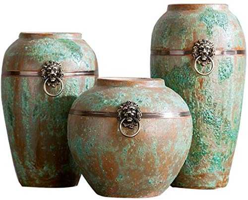 3 Packs Crafts Ceramic Vase Creative Retro Flower Arrangement Flower Vase Xuanguan Home Decoration Handmade Ceramic Ornaments