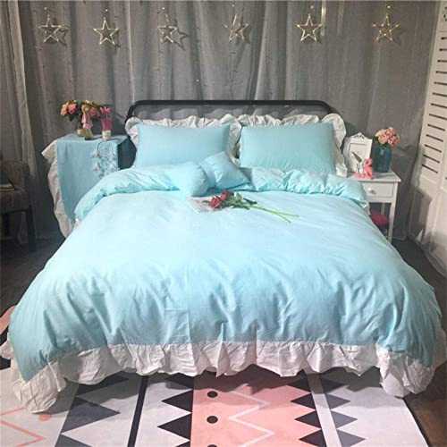 HJRBM 100% Cotton Soft bedcloth Flat Bed Sheet Bedding Set Duvet Cover Luxury Bedclothes Linens-Pill,1,King Size (2 Twin)