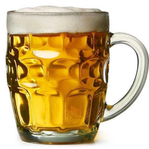 bar@drinkstuff The Great British Pint Dimple Mug - Set of 4 - Gift Boxed Glass Tankards, Great as a Beer Gift