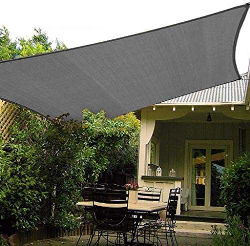Sun Shade Sail, Waterproof 98% UV Block Sun Shade Canvas Sunscreen Awning Canopy for Outdoor Garden Patio Yard Party (Color : Gray, Size : 2.5x3.5m)