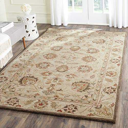 Safavieh Antiquities Collection AT812A Handmade Traditional Oriental Beige and Beige Wool Area Rug (4 x 6 Inches)