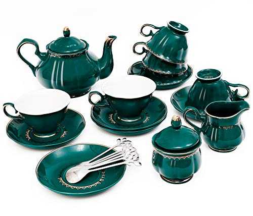 21 Pic Tea Sets (Dark Green)