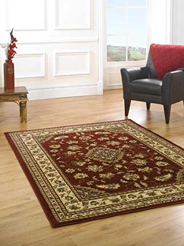Small Classic Oriental Persian Style Floral Traditional Rug/Mat, Red - 80 x 150cm