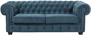 BMF Chesterfield Turquoise Quality 3 Seater Sofa Bed in Faux Leather or Fabric - Elegance Line - Any Colour