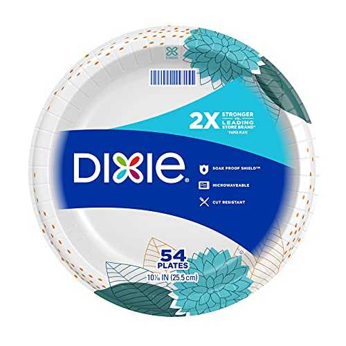 Dixie Everyday Paper Plates, Dinner Plates, 10 1/16 Inch, 54 Count