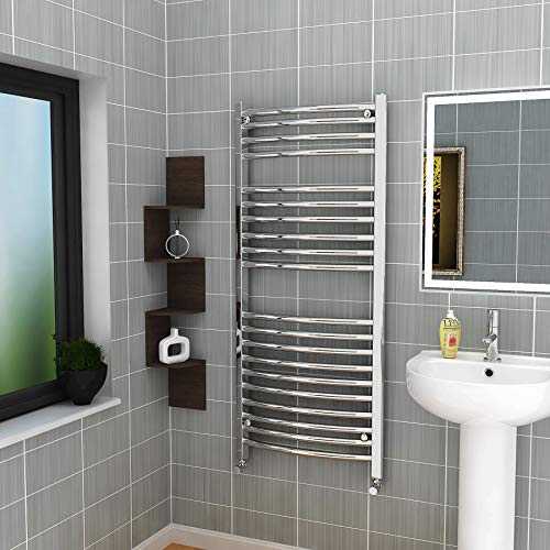 1200 x 500 mm Curved Heated Towel Rail Chrome Bathroom Ladder Radiator - Various Sizes