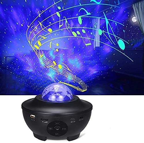 LED Star Light Projector Ocean Wave Galaxy Night Lights Nebula Cloud Projector Lamps with Bluetooth Music Speaker/Timer/Sound Activate/Remote Control for Bedroom Ceiling Decor Dance Party Tomshine