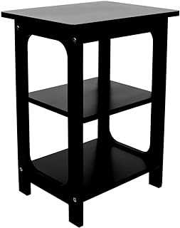 Aurotrice Bedside End Tables Console Sofa Table for Living Room Bedroom 21 x 16 x 12 Black