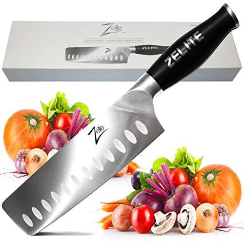 Zelite Infinity Nakiri Chef Knife - Comfort-Pro Series - High Carbon Stainless Steel Knives X50 Cr MOV 15 >> 7" (178mm)