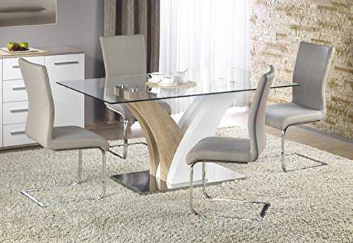 Furniturevilla Simone HG Dining Table For 4, Dining Table For 6, Dining Table Glass, Dining Table Modern, Dining Table Glass Top Rectangle, Dining Table Only, 1600W x 900D x 760H