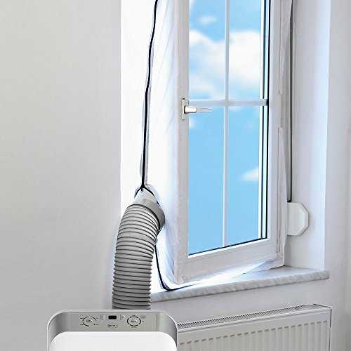 Yinong 400cm Lenth Universal AirLock Window Seal for Mobile Air-Conditioning and Exhaust driers Hot Air Stop (White)