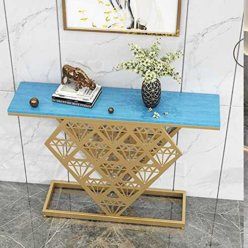 XIAOLIN Modern Console Table Wooden Living Room Entrance Cabinet Nordic Side Table Against The Wall Metal Frame For Bedrooms Entryways(Size:80x30x80cm)