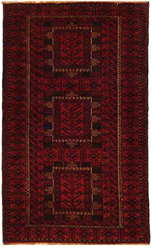 Rugs of London Balouch Traditional Persian Oriental Handmade Rug, Wool, Blue, 208 x 119 x 1 cm