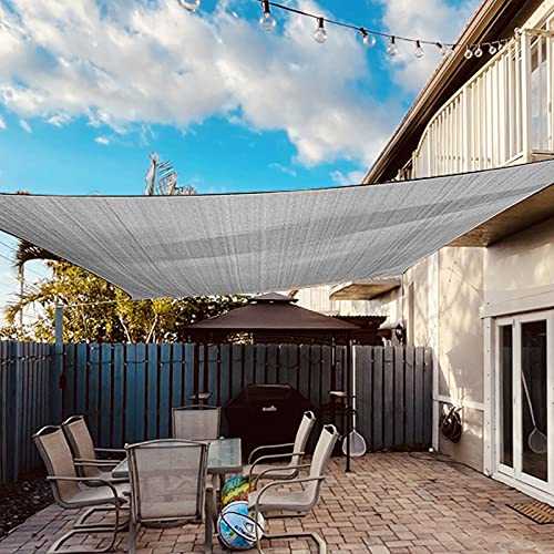 Dripex Sun Shade Sail Waterproof Rectangle Canopy,PES Polyester 95% UV Block Shade Cover Sunscreen Awning with Free Rope for Patio Party Backyard Lawn Garden Outdoor Activities (3x4m, Grey)