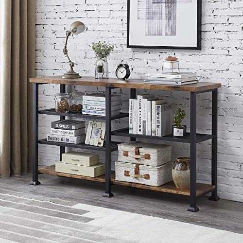 Hombazaar Console Sofa Table with Shelf and mesh