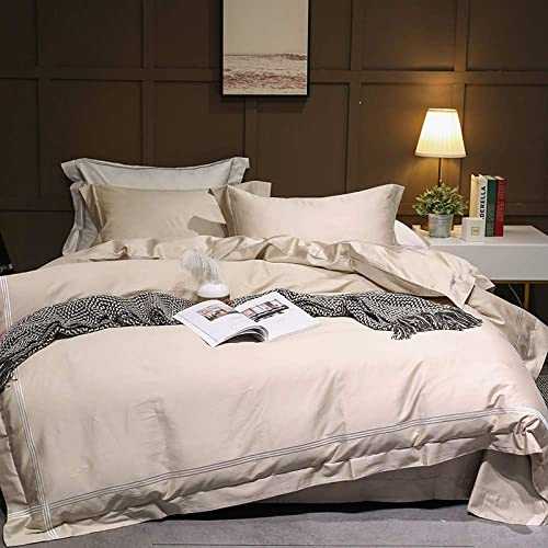 4pcs Luxury Egyptian Cotton Bedding Set Embroidery Comfortable Hotel Bedding Sets Home Textile,1,King Size 4pcs (2 King Size 4pcs)