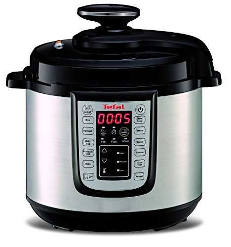Tefal CY505E40 All-in-One CY505E40 Electric Pressure/Multi Cooker, (6 Portions), Black/Stainless Steel