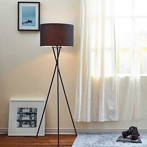 Versanora VN-L00003 - Cara Tripod 3 Leg Floor Lamp Reading Light, Black