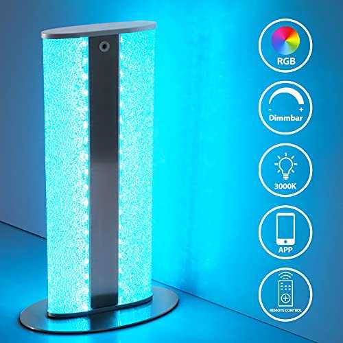 8W LED Table Lamp Dimmable, Oraymin 3000K WiFi Desk Lamp Crystal RGB Light Color Changing with Remote Control for The Living Room, TV Room, Bedroom, Playroom, Tuya App Control, Height 30CM