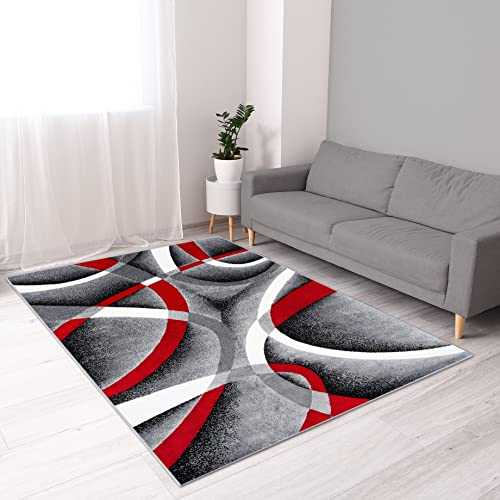 Persian Area Rugs 2305 Gray 8x11 Abstract Area Rug, 8 ft x 11 ft