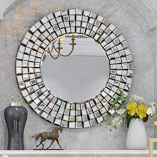 Autdot Large Round Wall Mirror for Decor, 32''X32'' Modern Decorative Mirror,Living Room Mirror