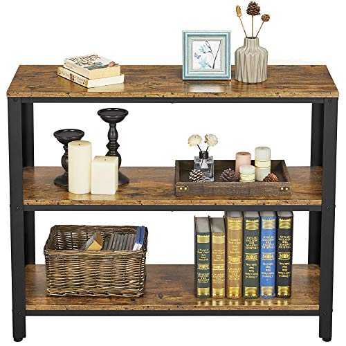 Yaheetech 3 Tiers Console Sofa Side Table Bookshelf Entryway Accent Tables Storage Shelf Living Room Entry Hall Table Furniture