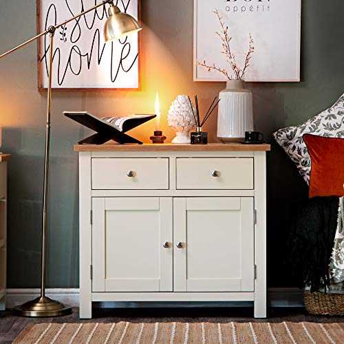 The Furniture Outlet Salisbury Ivory Painted Oak Small Sideboard