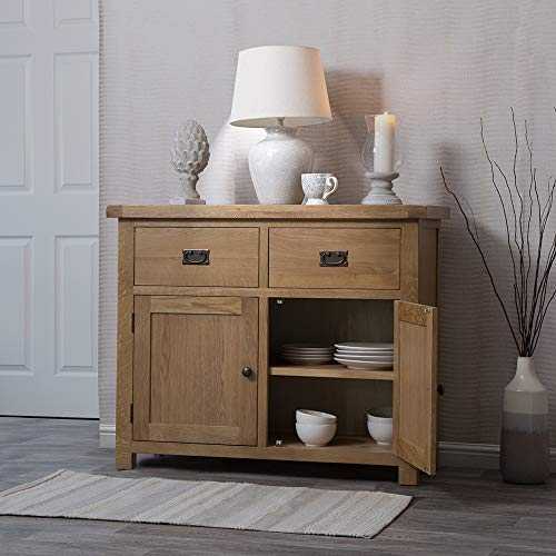 The Furniture Outlet Colchester Chunky Oak 2 Door 2 Drawer Sideboard