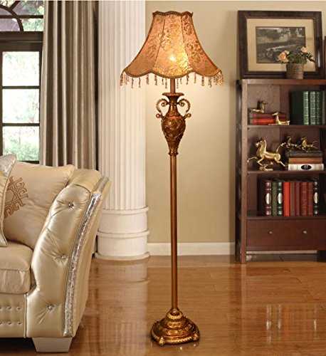 Global- European Style Floor Lamp Living Room Bedroom Retro Art Study Creative Vertical Lamp Luxury Floor Lamp