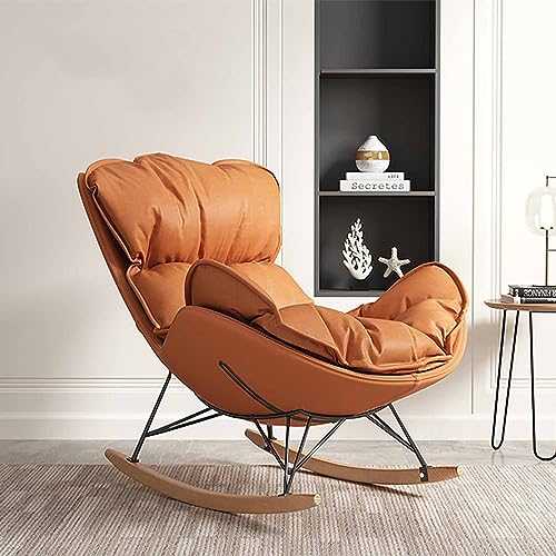 JSLXNDM Leisure Chair,armchair,footstool,cushion,wyoming,fully Wrapped,living Room Reading Folding Side Pocket Modern Leisure Chair(for Living Room, Bedroom, Study) ToffeeOrange