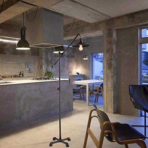 YZ-YUAN Decorative lamps Industrial Style Water Pipe Floor Lamp, Creative Personality American Style Living Room Bedroom Retro Floor Lamp Standing Light