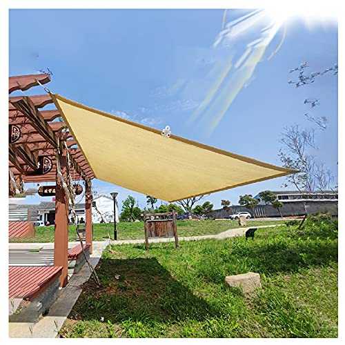 LIFEIBO Shading Net,Sun Shade Sail Garden Patio Party Sunscreen Awning Canopy 96% UV Block Rectangular Shade Mesh Net, 42 Sizes (Color : Beige, Size : 6x12m)