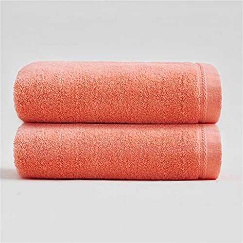 WBYHGY Men's and Women's Face Washing and Bathing Cotton Soft Absorbent and Quick-drying 2-pack Towels (Color : A, Size : 34 * 76cm)